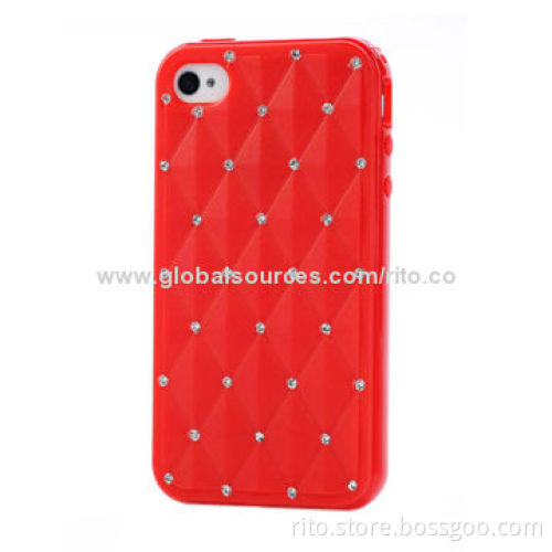 New Crystal-Studded TPU Hard Case for iPhone 4/4s, iPhone 5/5s